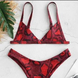 ZAFUL snake skin bikini